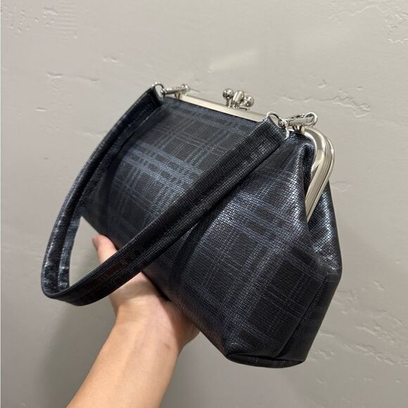 Genuine Deer-hide Leather Handmade Vintage Style Double Kisslock Purse/Crossbody - Picture 13 of 16